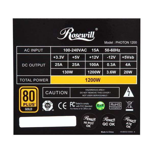 PSU ROSEWILL PHOTON 1200W FULL MODULAR NEW