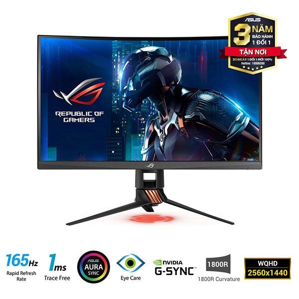 LCD ASUS 27 INCH PG27VQ 165Hz 1ms GAMING MONITOR (màn hình cong)