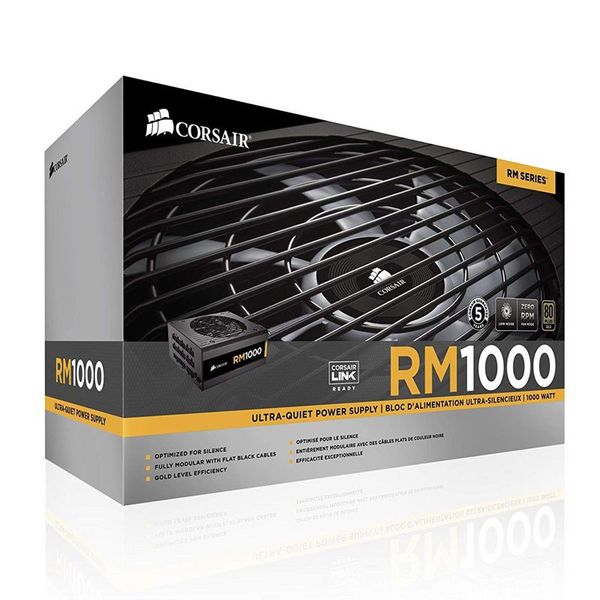NGUỒN CORSAIR 1000W RM1000x ( 80 PLUS GOLD / FULL MODULAR )