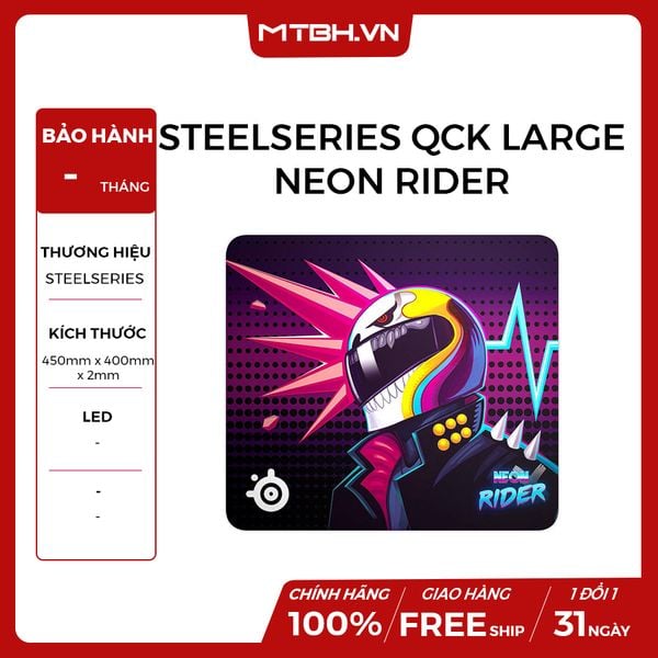 MOUSE PAD STEELSERIES QCK LARGE NEON RIDER LIMITED EIDTION