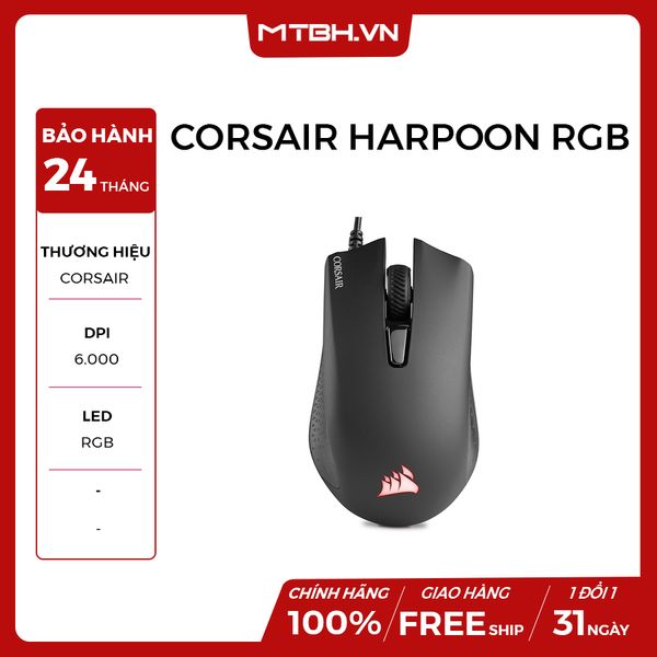 CHUỘT CORSAIR HARPOON RGB BLACK