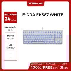 BÀN PHÍM CƠ E-DRA EK387 BLUE SWITCH WHITE