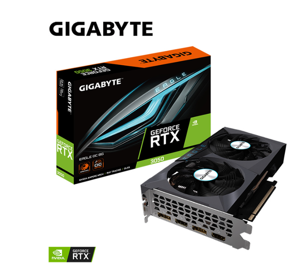 VGA GIGABYTE RTX 3050 EAGLE OC 8G GDDR6