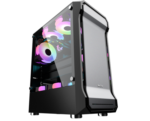 CASE MIK AH01 METAL BLACK GAMING KÍNH CƯỜNG LỰC