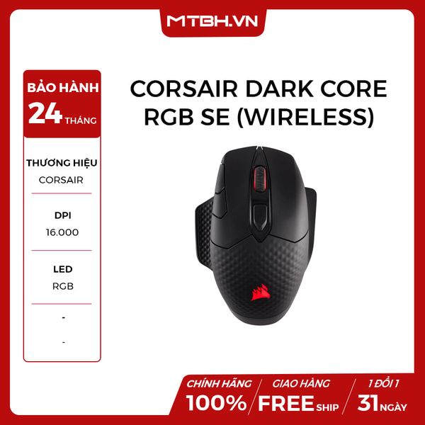 CHUỘT CORSAIR Dark Core RGB SE (WIRELESS) NEW