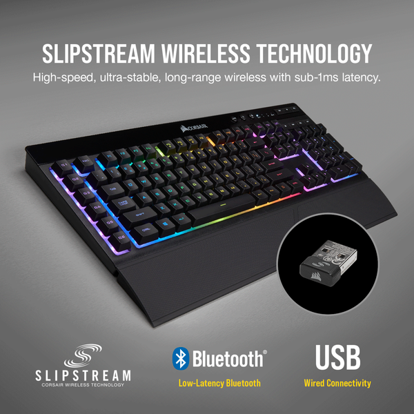 BÀN PHÍM CORSAIR K57 SLIPSTREAM WIRELESS RGB