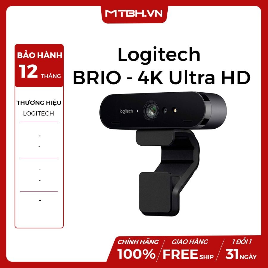 Webcam Logitech BRIO - 4K Ultra HD – Máy Tính Biên Hòa