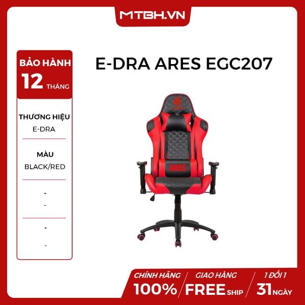 GHẾ E-DRA ARES EGC207 GAMING RED