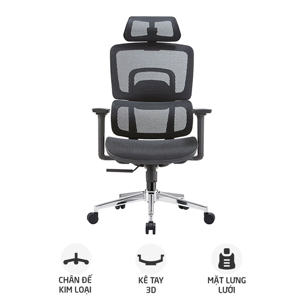 Ghế E-Dra EEC220 công thái học ergonomic Black