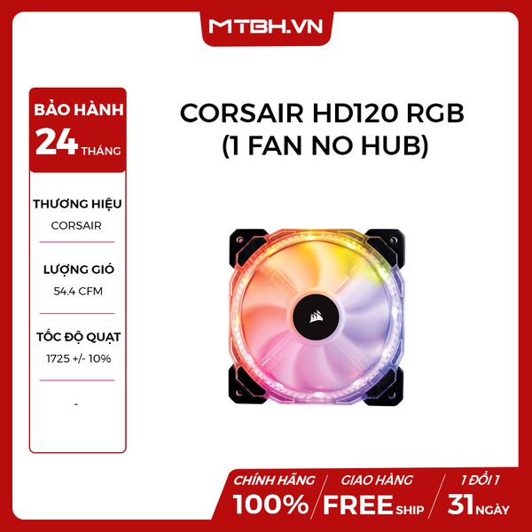 FAN CASE CORSAIR HD120 RGB (1 FAN NO HUB) NEW