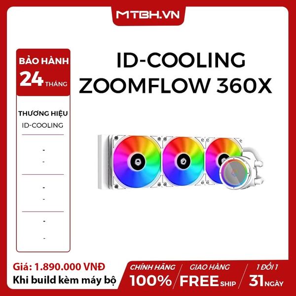 TẢN NHIỆT NƯỚC ID-COOLING ZOOMFLOW 360X SNOW