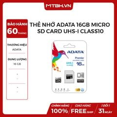 THẺ NHỚ ADATA 16GB MICRO SD CARD UHS-I CLASS10