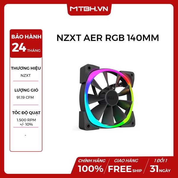 FAN CASE NZXT AER RGB 140MM NEW BH 24TH