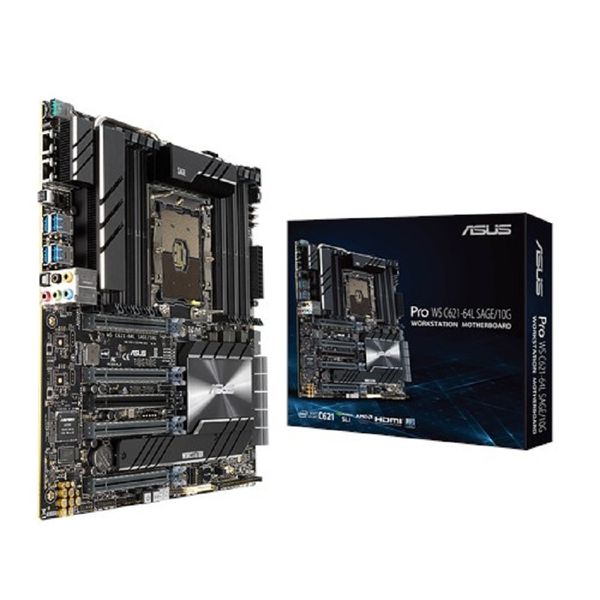 Main ASUS Pro WS C621-64L SAGE/10G (Intel C621, Socket 3647, CEB, 12 khe RAM DDR4)
