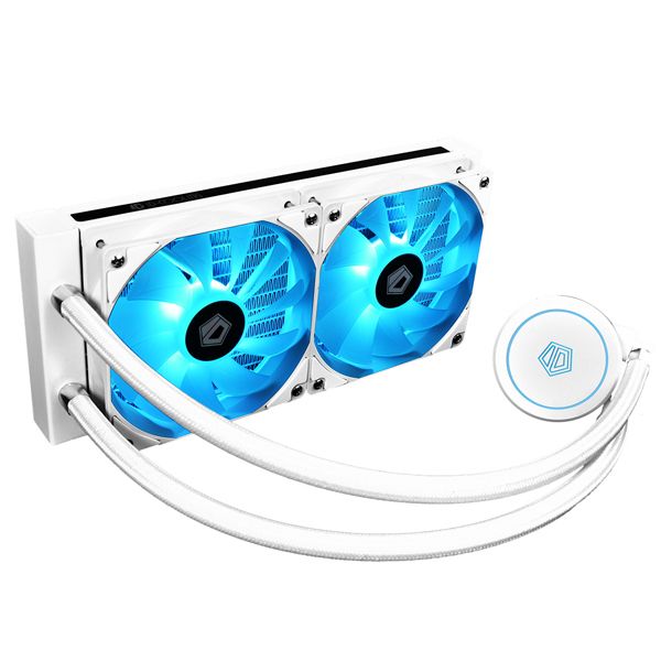 TẢN NHIỆT NƯỚC ID-COOLING AURAFLOW X 240 SNOW ( RGB SYNC, Pump 2100RPM, 240mm Radiator, PWM Fans*2, Intel&AMD )