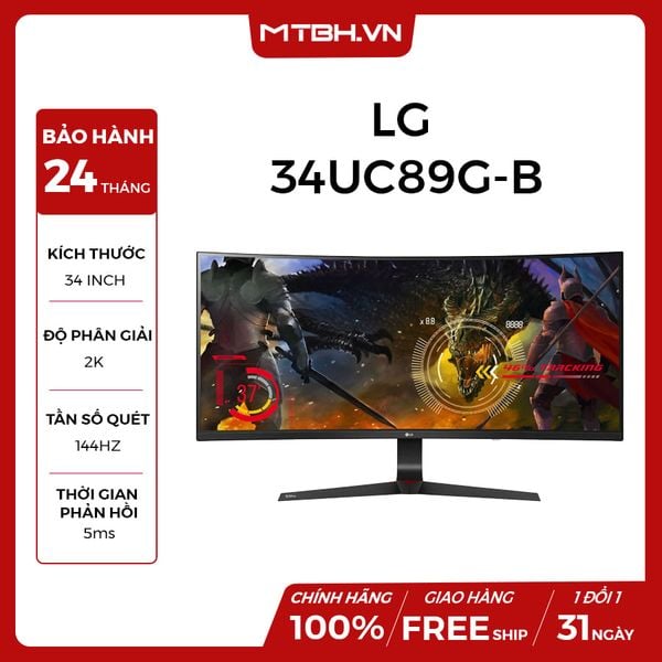 LCD LG 34 INCH 34UC89G-B 144Hz NEW BH 24TH