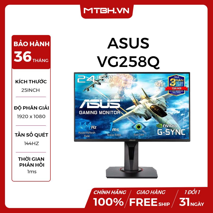 LCD ASUS 25 INCH VG258 (VG258Q GAMING) 144HZ – Máy Tính Biên Hòa