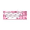 BÀN PHÍM CƠ DAREU EK87 PINK/WHITE LED HỒNG BROWN SWITCH