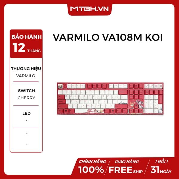 BÀN PHÍM CƠ VARMILO VA108M KOI RED SWITCH