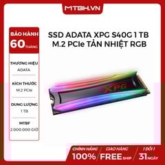 SSD ADATA XPG S40G 1TB M.2 PCIe TẢN NHIỆT RGB