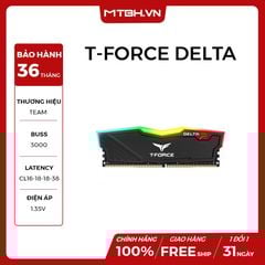 RAM DDR4 8GB TEAM T-FORCE Delta Buss 3000 RGB NEW BH 60TH (BLACK)