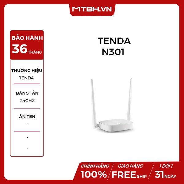 PHÁT WIFI TENDA N301 - 2 ĂN TEN NEW