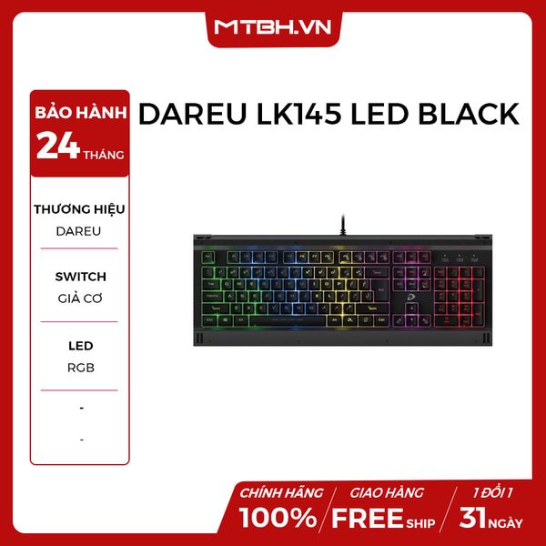 BÀN PHÍM DAREU LK145 LED BLACK NEW BH 24TH