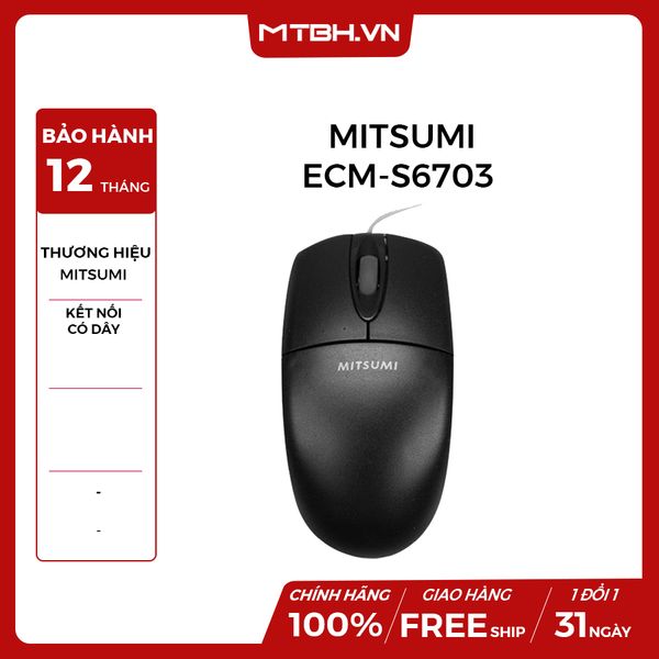 CHUỘT MITSUMI ECM-S6703 ĐEN NEW