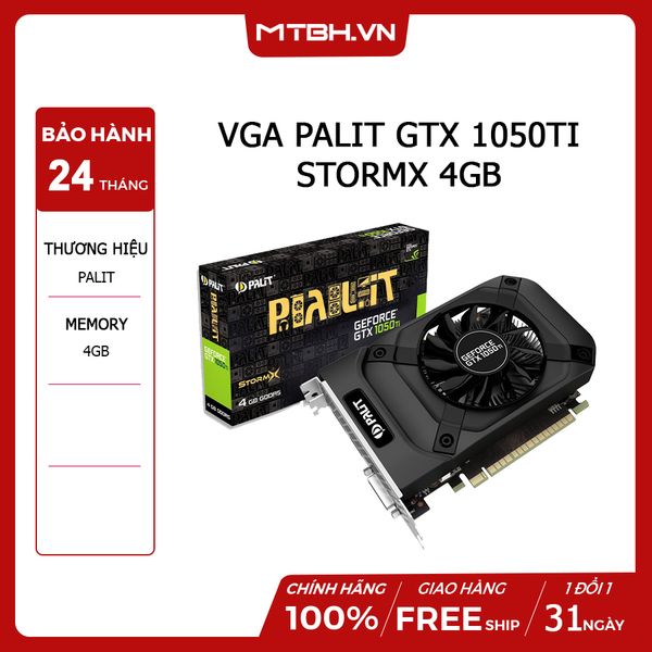 VGA PALIT GTX 1050TI STORMX 4GB GRRD5