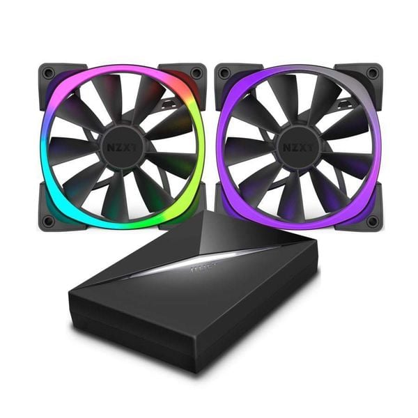 FAN CASE NZXT AER RGB 140MM STARTER PACK (2FAN + HUE) NEW BH 24TH