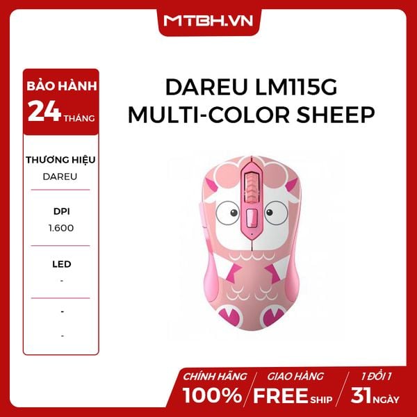 CHUỘT DAREU LM115G MULTI-COLOR SHEEP (Wireless)