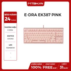 BÀN PHÍM CƠ E-DRA EK387 RED SWITCH PINK
