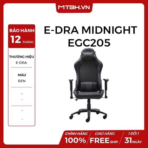 GHẾ E-DRA MIDNIGHT EGC205 GAMING NEW