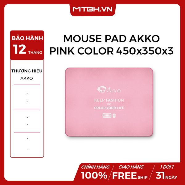 MOUSE PAD AKKO PINK COLOR 450x350x3