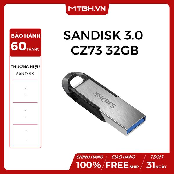 USB SANDISK 3.0 ULTRA FLAIR CZ73 32GB