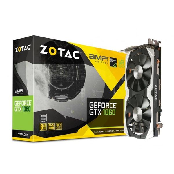 VGA ZOTAC GTX1060 AMP 2 FAN 6GB DDR5 NEW BH 48TH