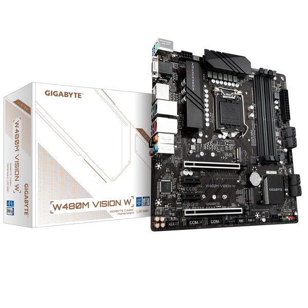 Main Giga WS W480M VISION W (W480, socket 1200, mATX, 4 khe RAM DDR4)