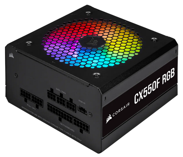 NGUỒN Corsair 550W CX550 RGB Black 80 Plus Bronze Full Modul