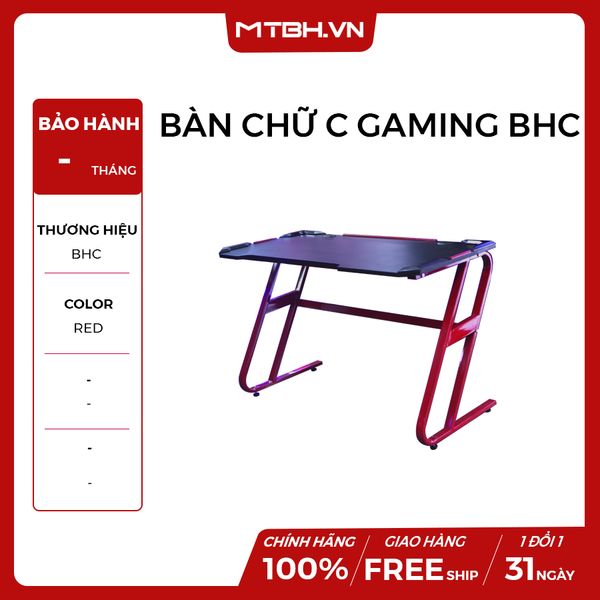 BÀN CHỮ C GAMING BHC RED NEW