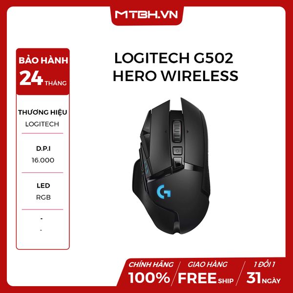 CHUỘT LOGITECH G502 HERO WIRELESS GAMING