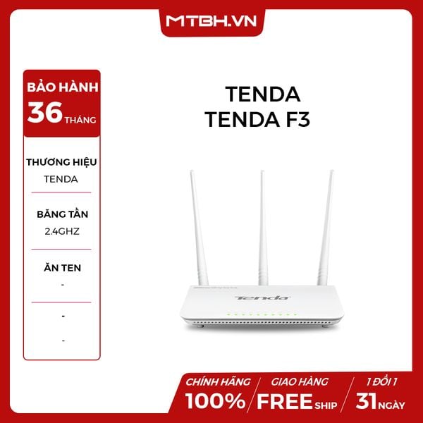 PHÁT WIFI TENDA F3 - 3 ĂN TEN NEW