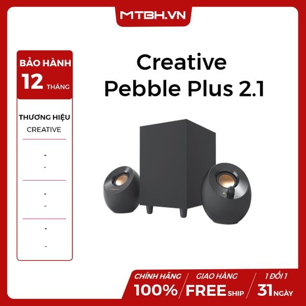 LOA VI TÍNH Creative Pebble Plus 2.1 - Hàng Chính Hãng