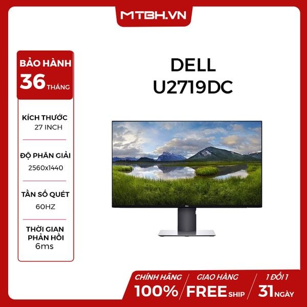 LCD DELL 27 INCH U2719DC ULTRASHARP QHD (2560X1440) IPS NEW