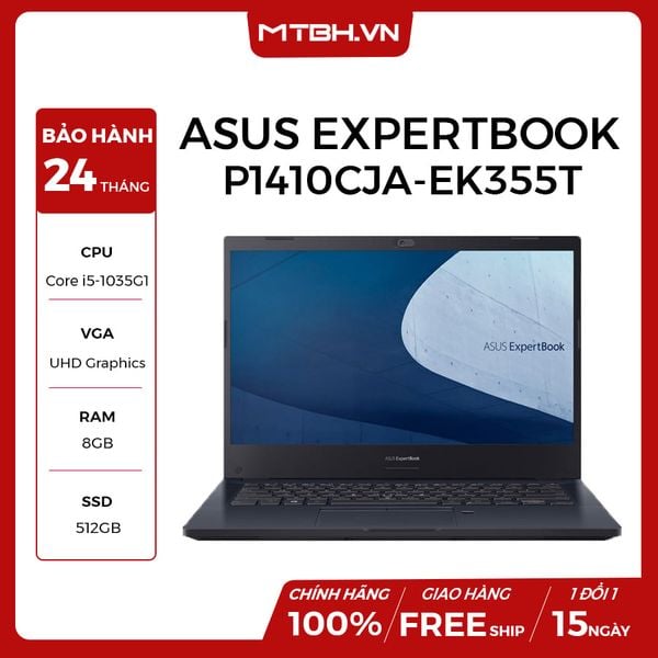 LAPTOP ASUS EXPERTBOOK P1410CJA-EK355T i5 1035G1 | 8GB RAM | 512GB SSD | 14 FHD | Win10 DGW