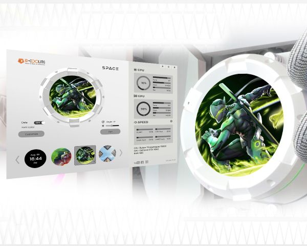 BỘ TẢN NHIỆT NƯỚC ID-COOLING SPACE SL360 WHITE - LCD 2.1