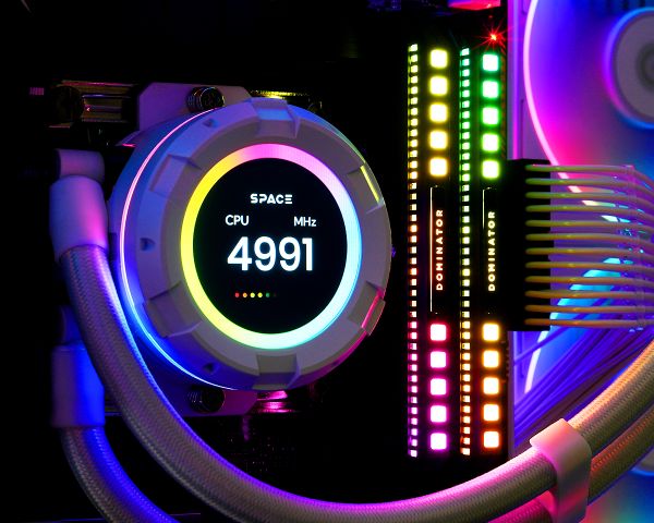 BỘ TẢN NHIỆT NƯỚC ID-COOLING SPACE SL360 WHITE - LCD 2.1