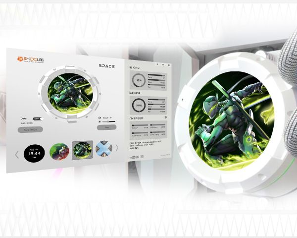 BỘ TẢN NHIỆT NƯỚC ID-COOLING SPACE SL240 WHITE - LCD 2.1