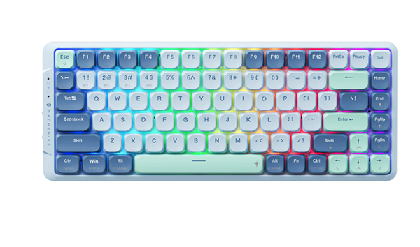 BÀN PHÍM CƠ MACHENIKE AIR50-B84W TRI-MODE RGB GREY BLUE RED SWITCH (CÓ DÂY/2.4G WIRELESS/BLUETOOTH 5.0)