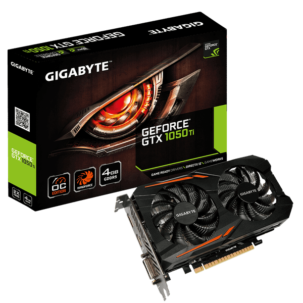 VGA GIGA GTX 1050Ti 4GB GV-N105TOC-4GD NEW (2 fan)