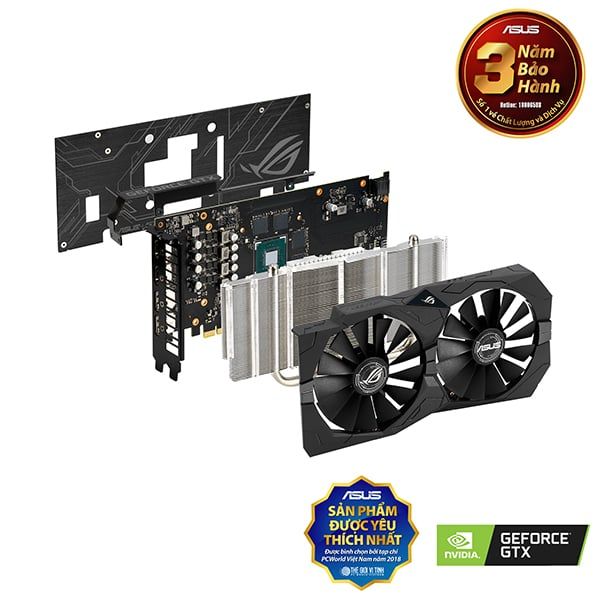 CARD MÀN HÌNH VGA ASUS GTX 1650 4GB ROG STRIX OC (ROG-STRIX-GTX1650-O4G-GAMING)